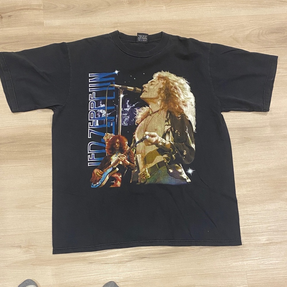 Vintage 90’s mens XL Heavy Metal Black Led Zeppelin Graphic T-Shirt Robert Plant